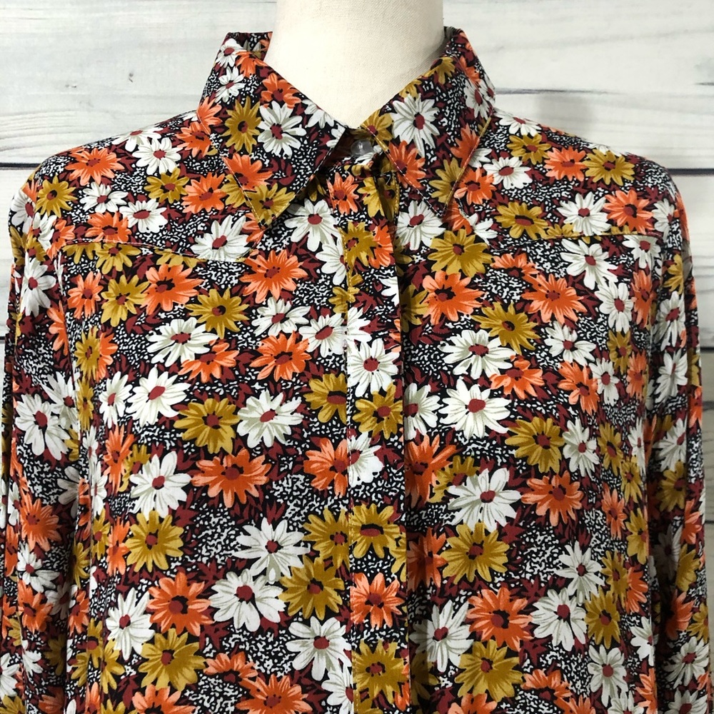 Floral shirt dress